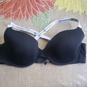 Victoria's Secret Black Crossback  Molded Cup Bra Intimates 38D